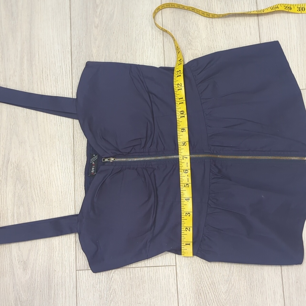 Blue Zip Up Top - Picture 3 of 10
